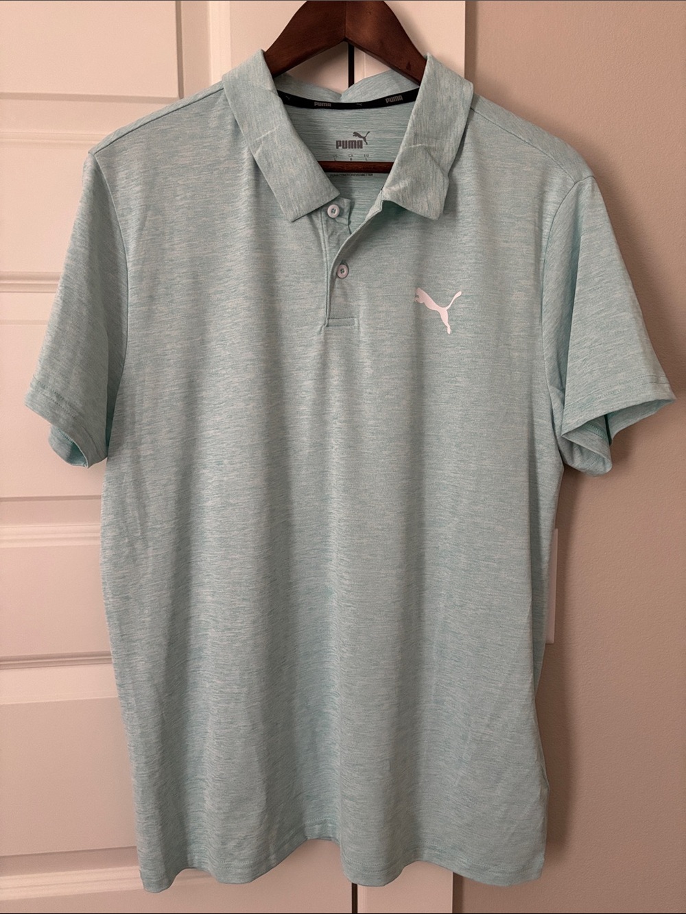 Puma Men’s Heather Light Green Polo Shirt